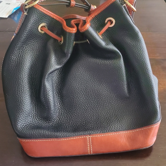 Dooney & Bourke Drawstring Leather Bucket Bag - Picture 4 of 8